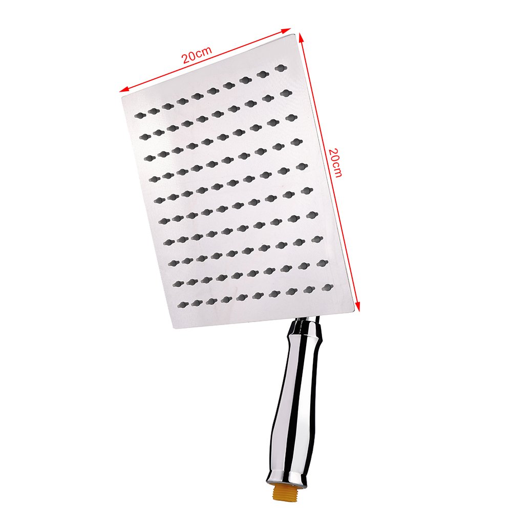 Tête De Douche Pluie Carrée 20x20cm - Jet Ultra-fin & Haute Pression - Acier Inoxydable Anti-calcaire - Pour Une Douche Spa Chaque Jour