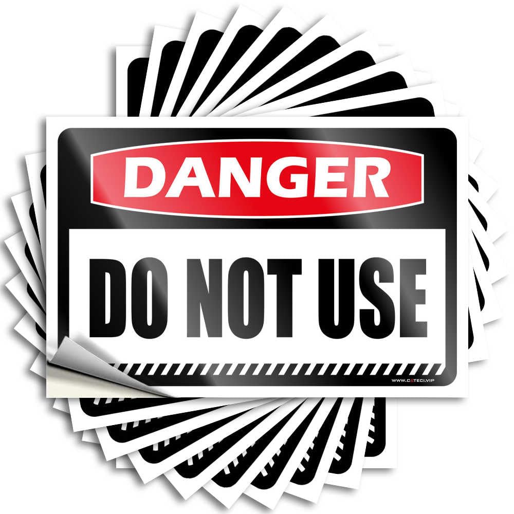 Lettering Sticker Cute Bathroom Decor Darts Cool Window Danger Do Not Use - Scratch Resistant Stickers(12X18CM)