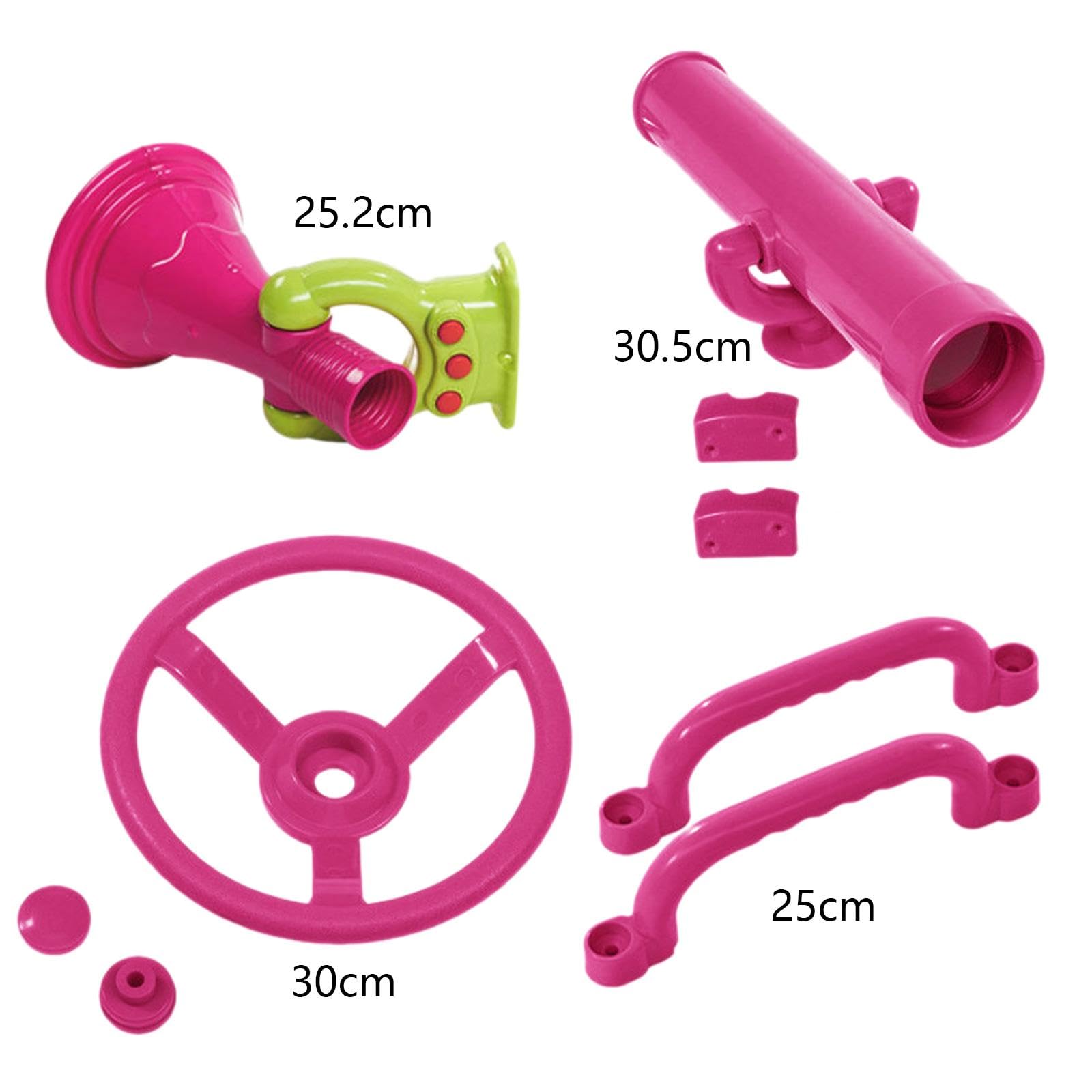 4-teiliges Spielplatz-Set für Kinder, Schaukelanbau in Pink