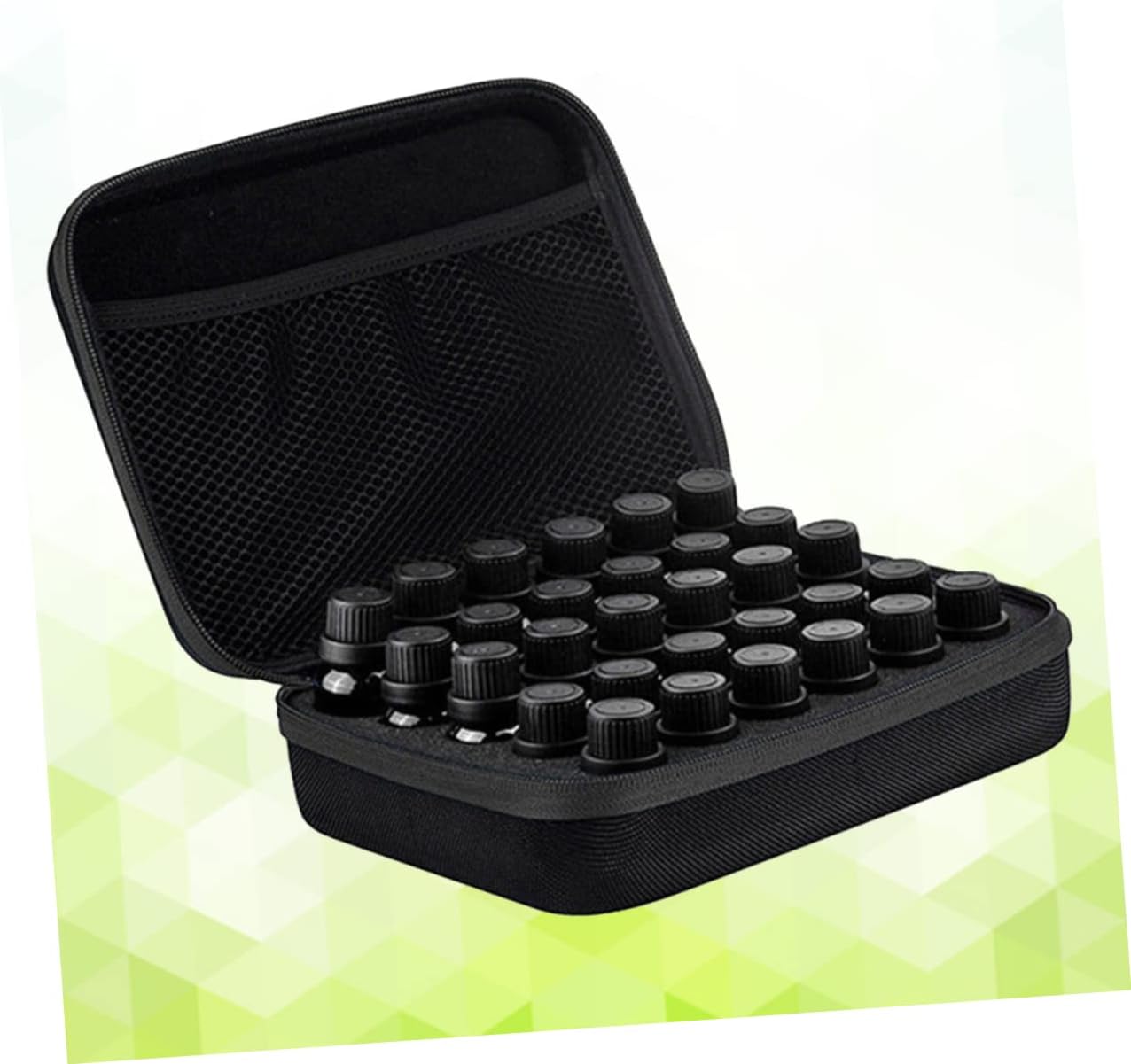 3pcs Bottles Essential Oils Storage Case Portable Organizer for Bottles Shockproof Travel Box Black for