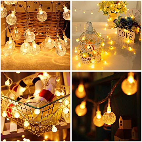 Melostu 756557034073 Plug In 10Ft 20 Led Globe String Lights Indoor Outdoor Decorative Fairy Lights Warm White thumb #5