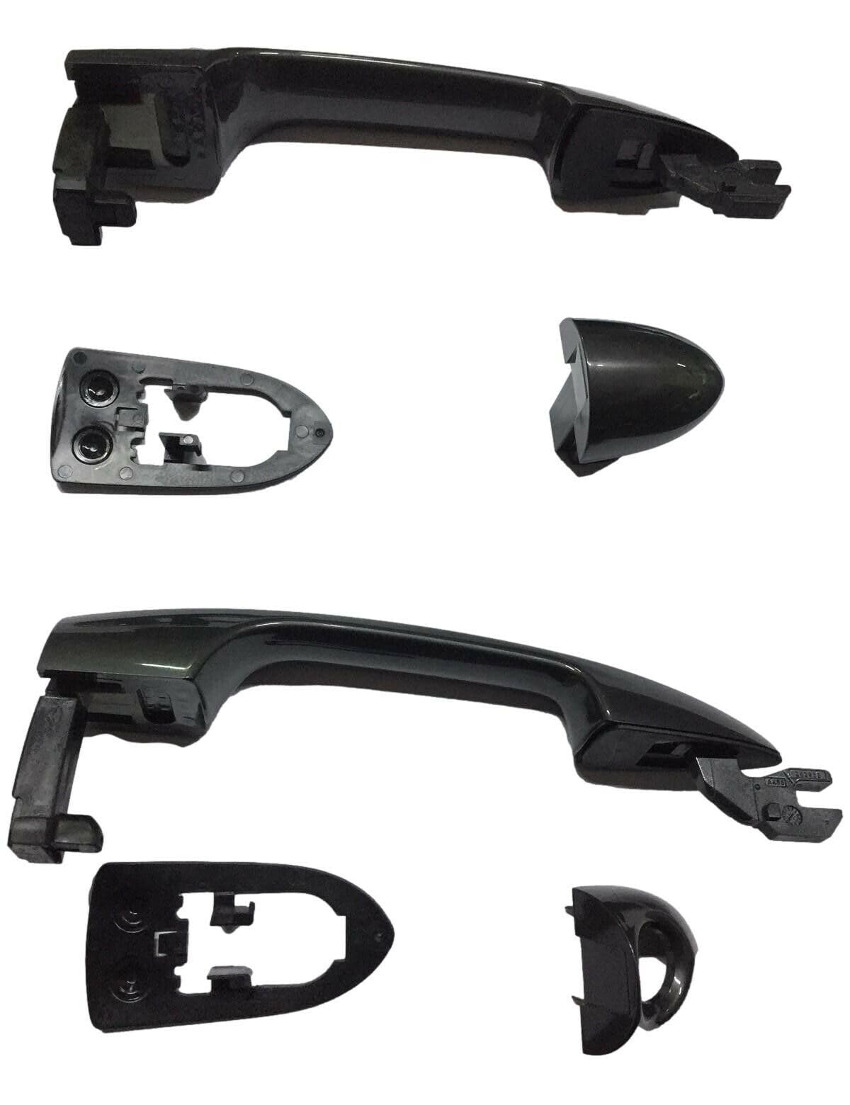 RC Maniglie Esterne Porte Anteriori 2 Pezzi Destra+Sinistra compatibili con Alfa Romeo Giulietta, Alfa Mito, Lancia Y 2012> Dark Miron