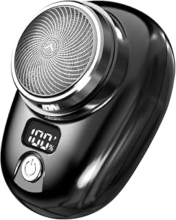 Máquina de afeitar eléctrica portátil para hombre con pantalla de nivel de batería, máquina de afeitar para hombre, para casa, coche, viajes, regalo de cumpleaños, del
