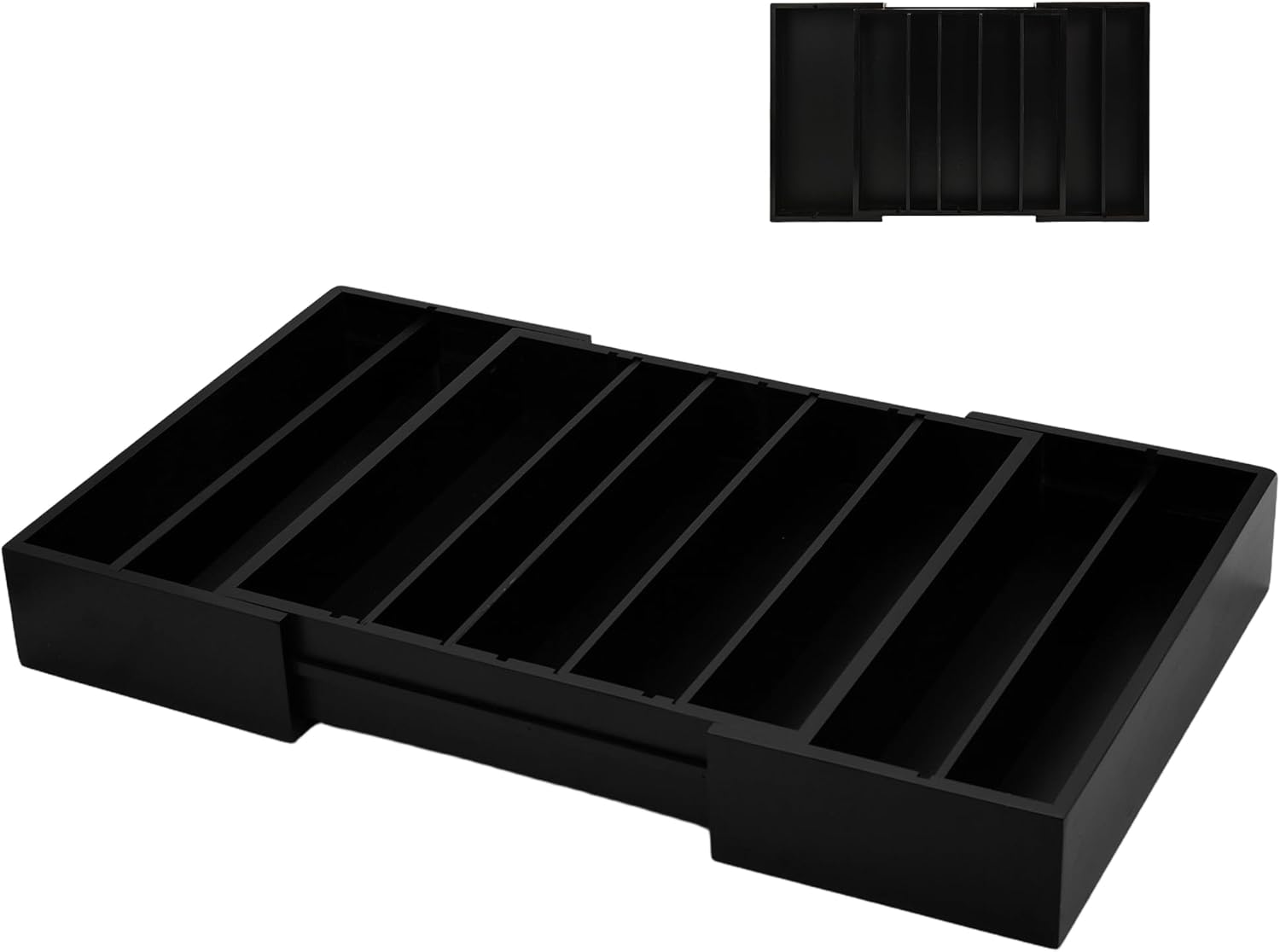 MinBoo Bamboo Drawer Organizer - Expandable K Cup & Pods Holder, Coffee Pod Storage, Tea Organizer, Versatile Kitchen Accessory Organization and Storage?Black