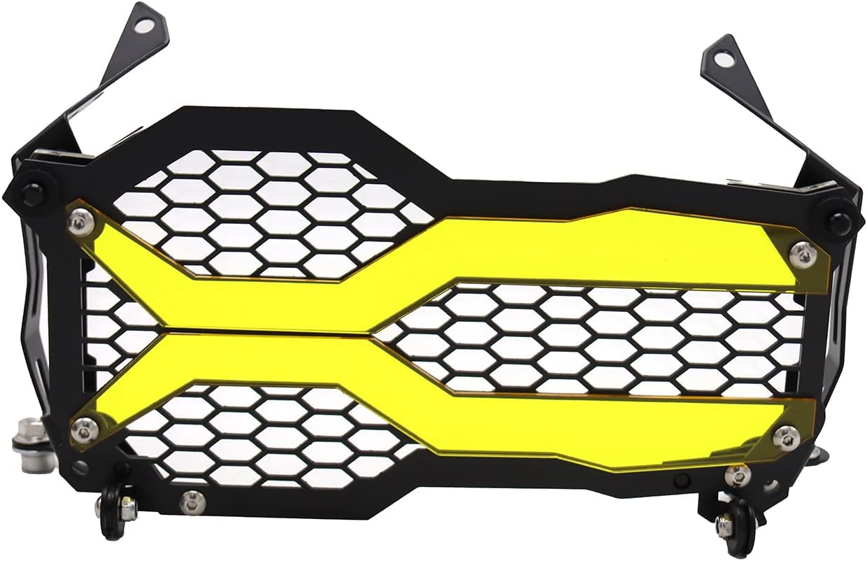 R1250GS Headlight Guard Headlight Gille Guard Cover Replacement for BMW R1250GS Adventure 40th Anniversary Edition 2018-2021 R1200GS LC ADV 2013-2021(Yellow)