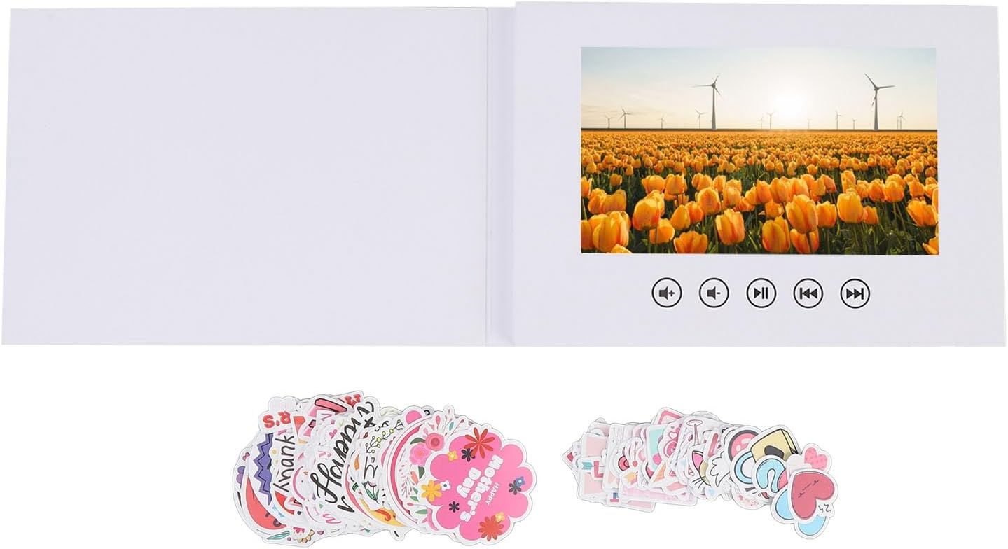 Bewinner Wrap The 10 Inch Video Leaflet with High Sighted Speakers for Enhanced View - Ideal for Clothing Stores, Jewelry