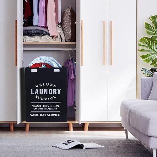 Miniatura 6 de U Trip Cesta de lavandería con tapa, cestas grandes de lavandería de lujo de 85 litros, cesta plegable para la ropa sucia, cesta de almacenamiento