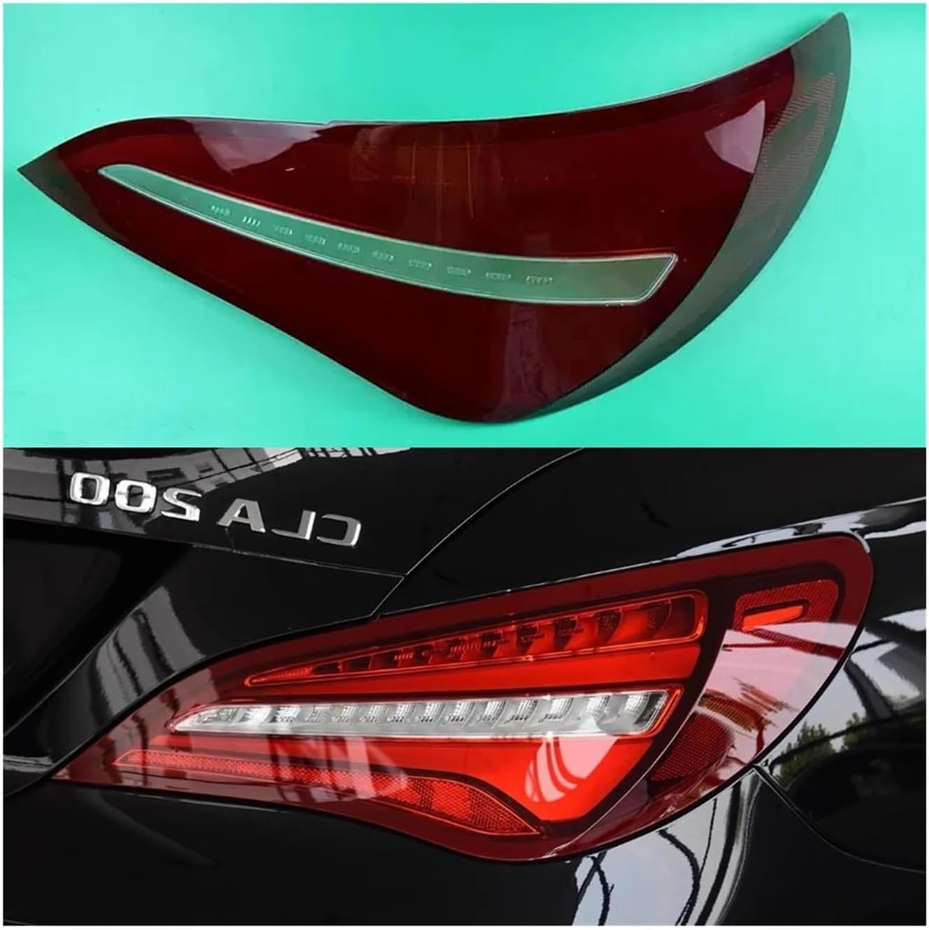 Compatible For Benz CLA W117 2017 2018 2019 Rear Taillight Cover Shell Transparent Lens Plexiglass Replace Original Lampshade(Left)