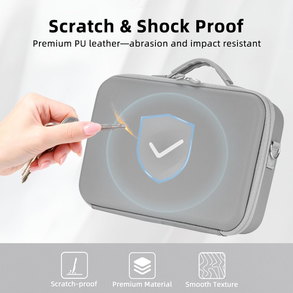 Carrying Hard Case for Insta360 X5, Dual Layer Protective Travel Bag for Insta 360 X4/ X4 Air Camera Basic Bundle Battery Charge Accessories Bullet Time Handle/114CM Selfie Stick- Storage Carrying Bag - Image 7