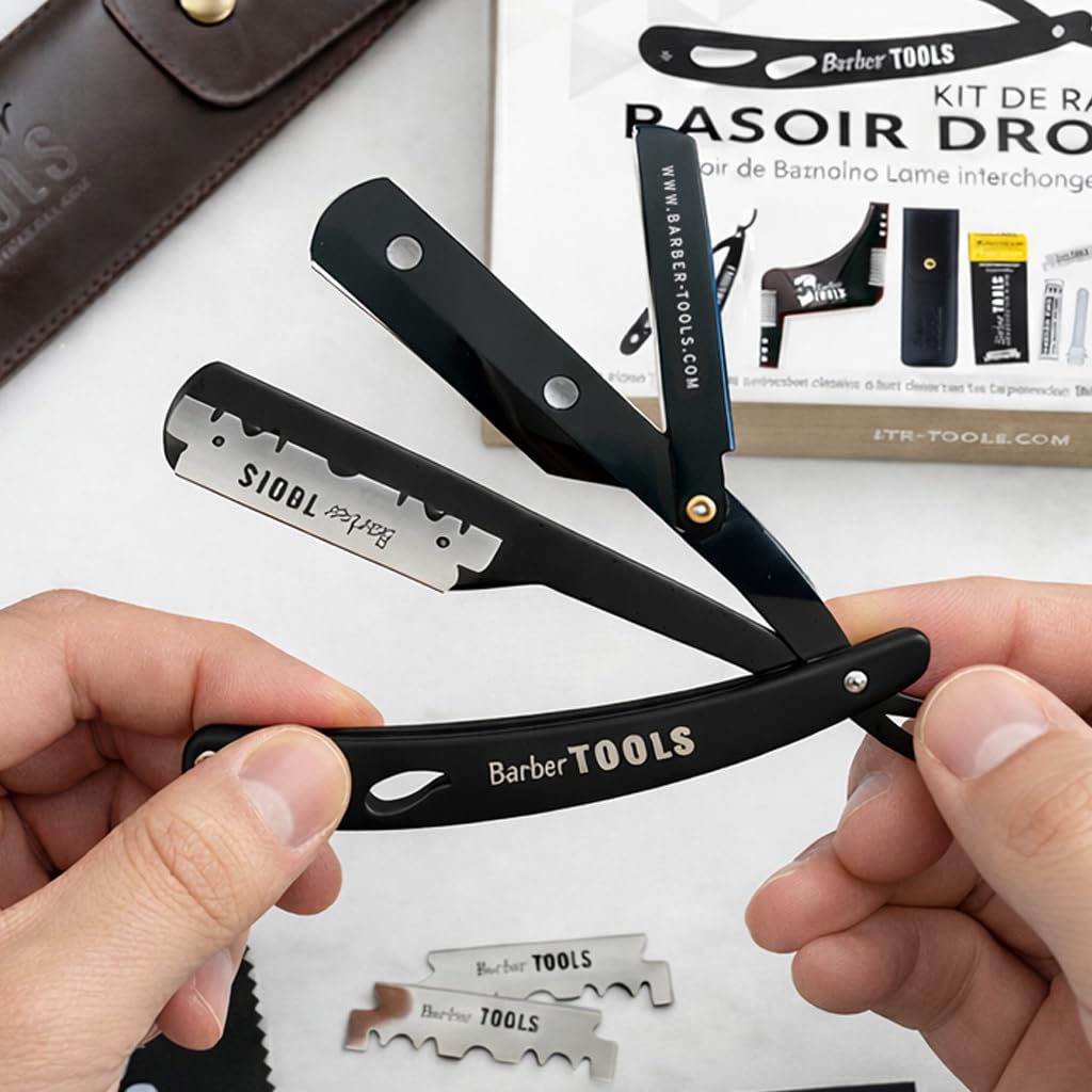 BARER TOOLS - Paquete, con cepillo + peine + tijeras + bolsa, kit de barba