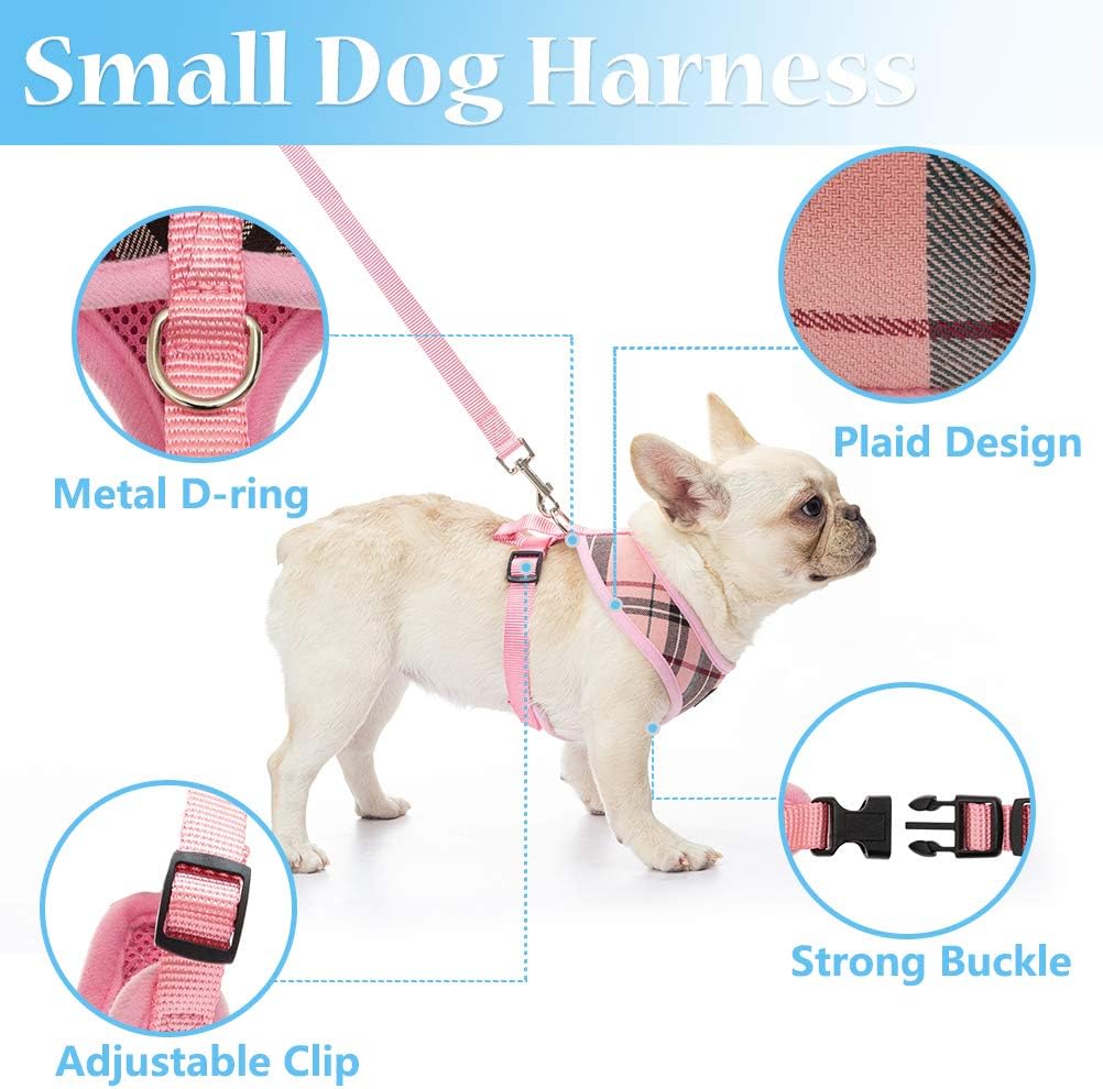 PUPTECK Soft Mesh Dog Harness Pet Puppy Comfort Padded Vest No Pull Harnesses : Pet Supplies