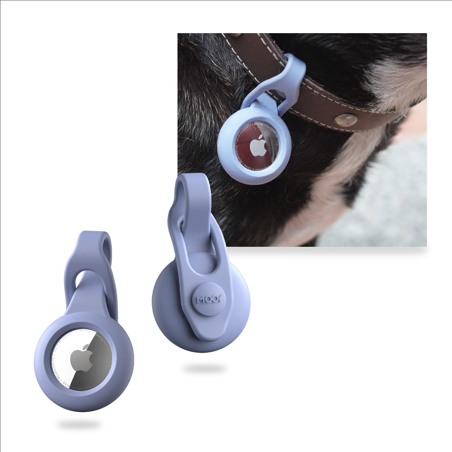 MOOY Air Tag-1 Pack, Air Tag Holder, Air Tag Case, High Stretch Material, Attach to Anything, Lightweight and Durable Silicone, TAGMATE Universal Air Tag Holder, for Pets,Kids,Luggages