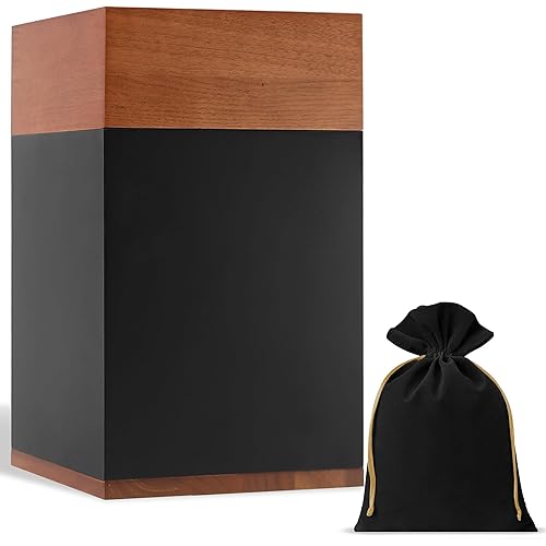 Timeless Walnut Wood Urn for Ashes Adult Male & Female Large – Handcrafted Cremation Urn for Human Ashes – Keepsake Box & Memorial Keepsake - Large Urns for Women & Men – Pet Urns for Dogs