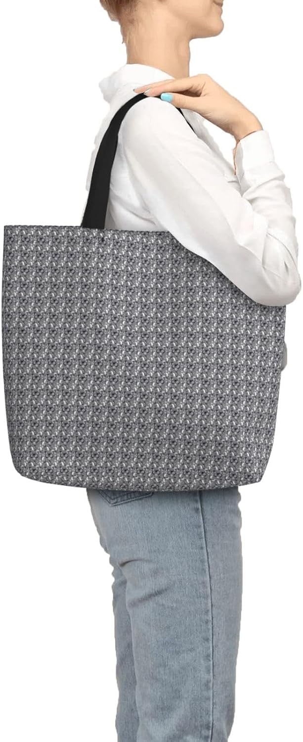 Gray Teal Butterfly Print Eco-Friendly Tote Lightweight Grocery Bag Daily Commuting Travel Beach Gym Use