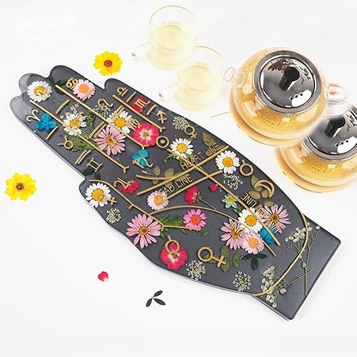 Miniatura 3 de Molde de bandeja de resina grande con forma de mano del zodiaco, molde de silicona para fundición de resina, tablero de servir irregular,