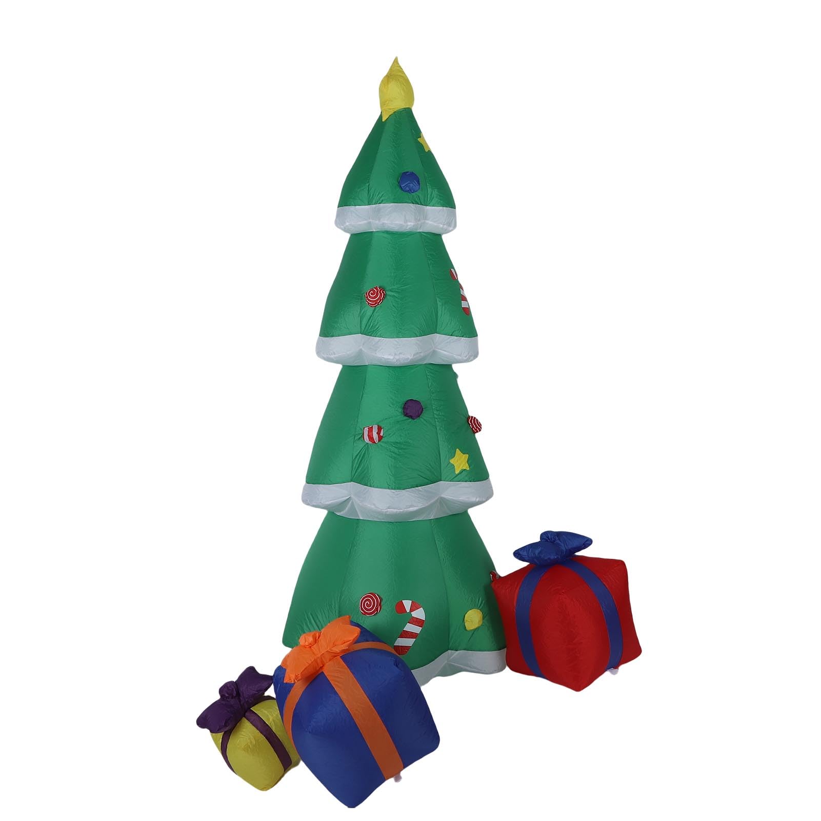 Arbre de Noël Gonflable 6,9 Pieds avec LED Lumineuse pour Extérieur