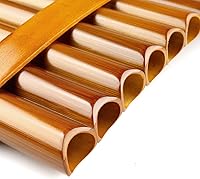 Vista 4 de 15 Tubos Brown Pan Flauta G Key Instrumento musical tradicional chino Pan Tubos Instrumento de viento de madera (mano izquierda)