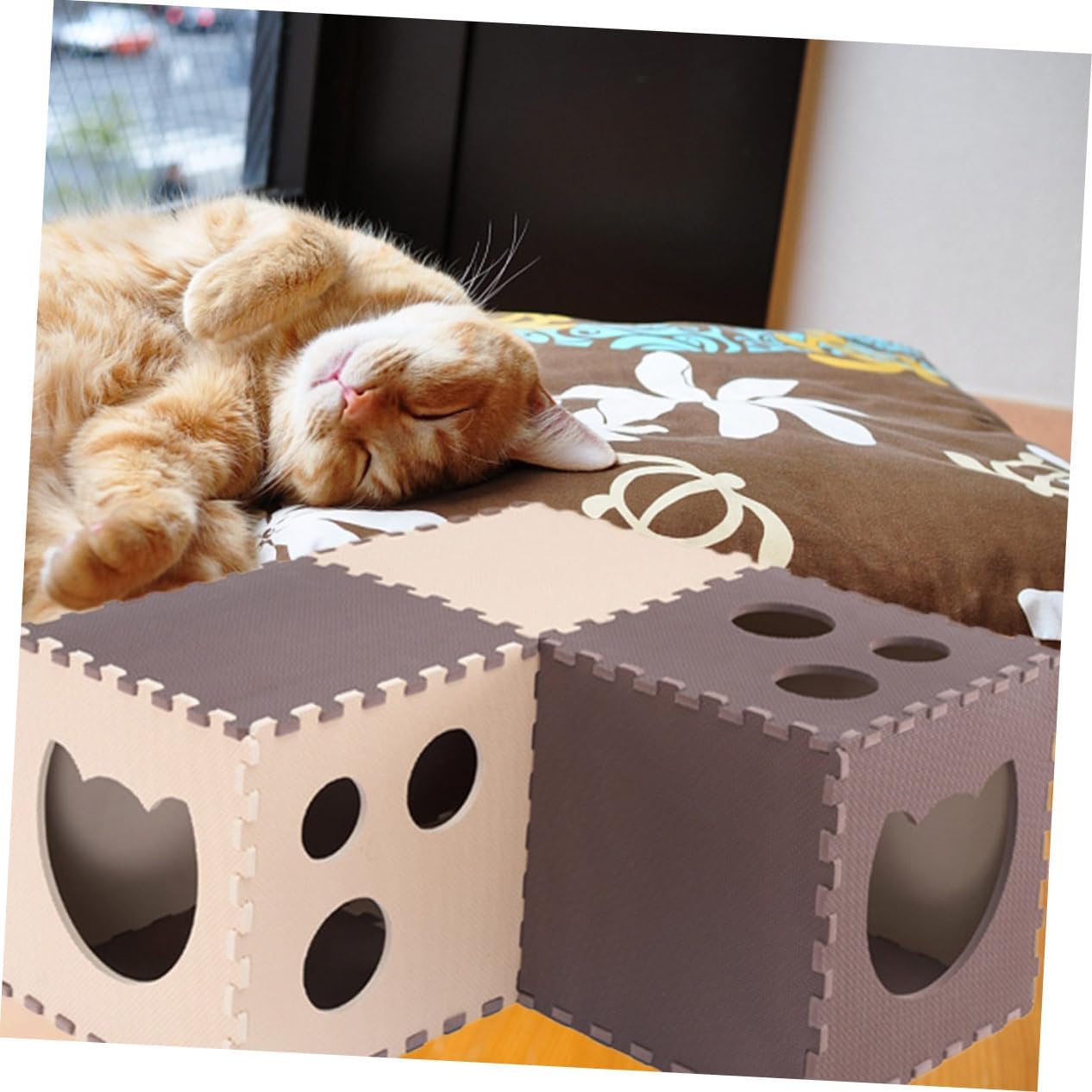 1set Wear-Resistant Tunnel Kitten Toy for Indoor Cats Interactive Fun Accessory for Curious Felines