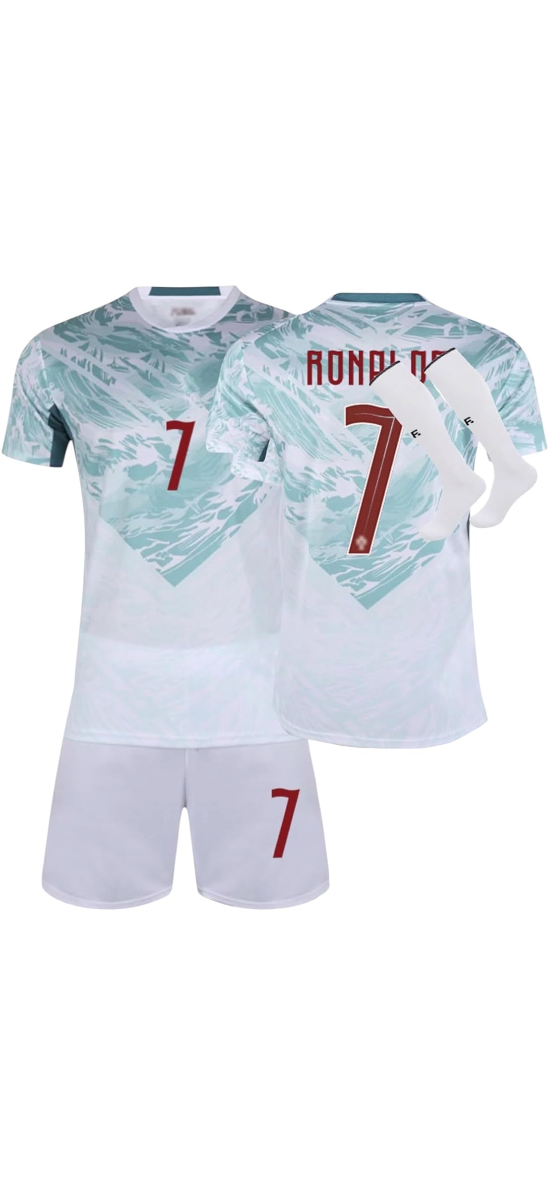 Générique Ensemble Maillot ET Short Portugal Ronaldo Top Qualite Taille 8 Ans Maillot Short Chaussette