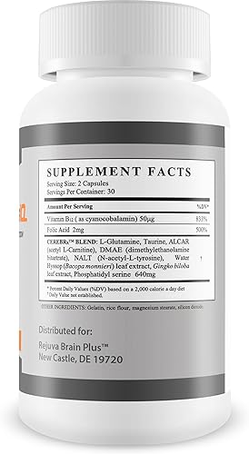 Miniatura 2 de Reviva Brain Plus IQ - Apoya la función cerebral saludable - Complejo de refuerzo cerebral Ultra Blend formulado con alfa-GPC, vitamina B6, niacina,