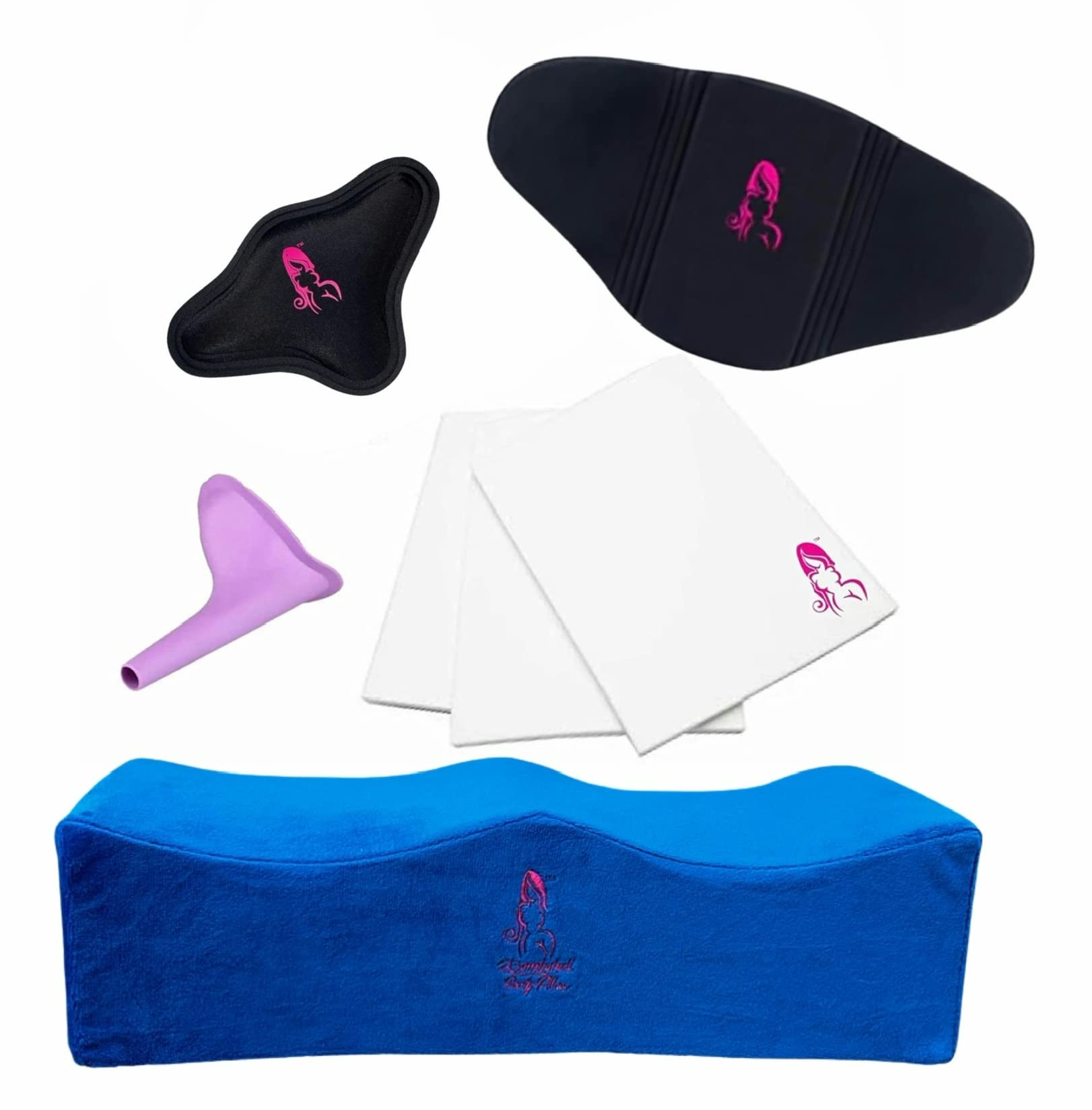 bombshell booty pillow BBL Post Surgery Supplies Kit ( + Female Urinal, Lipo Foam, Molder Backboard, Abdominal Compression Tablet Board, Blue)