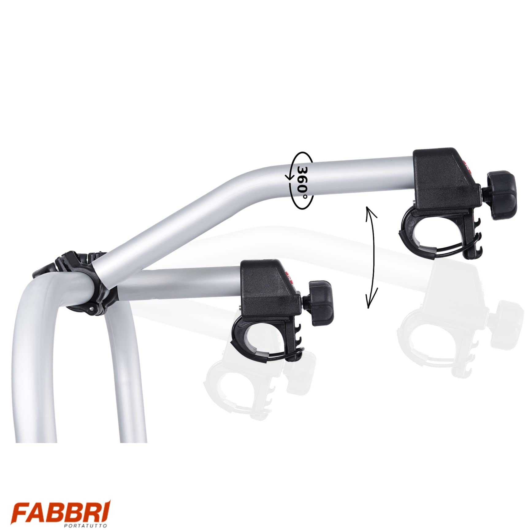 XIMPLIO Portabici posteriore Bici Ok MTB Van 6201837n di FABBRI per Ducato per Boxer, Nero