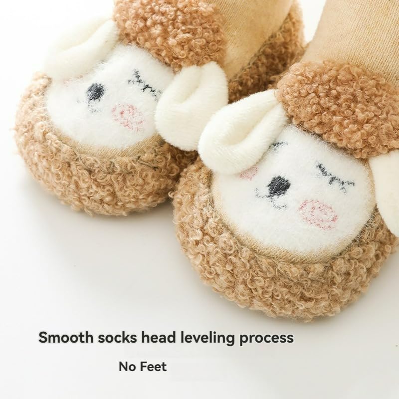 Baby Cartoon Plush Cotton Toddler Shoes, Fall Winter Non Slip Thickened Cartoon Plush Warm Cotton Shoes for Boy Girls Toddlers4