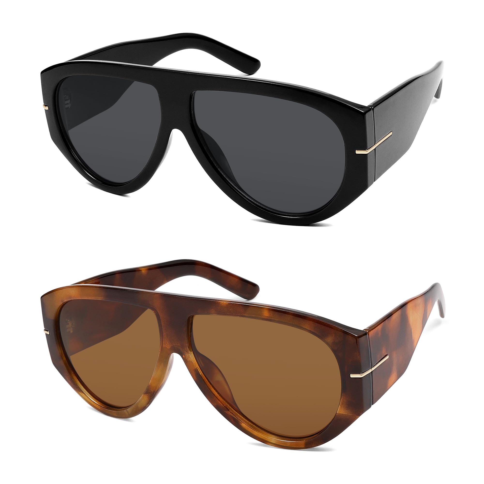 Oversized Retro Aviator Sunglasses Womens Mens 70s Classic Vintage Sun Glasses AR82227