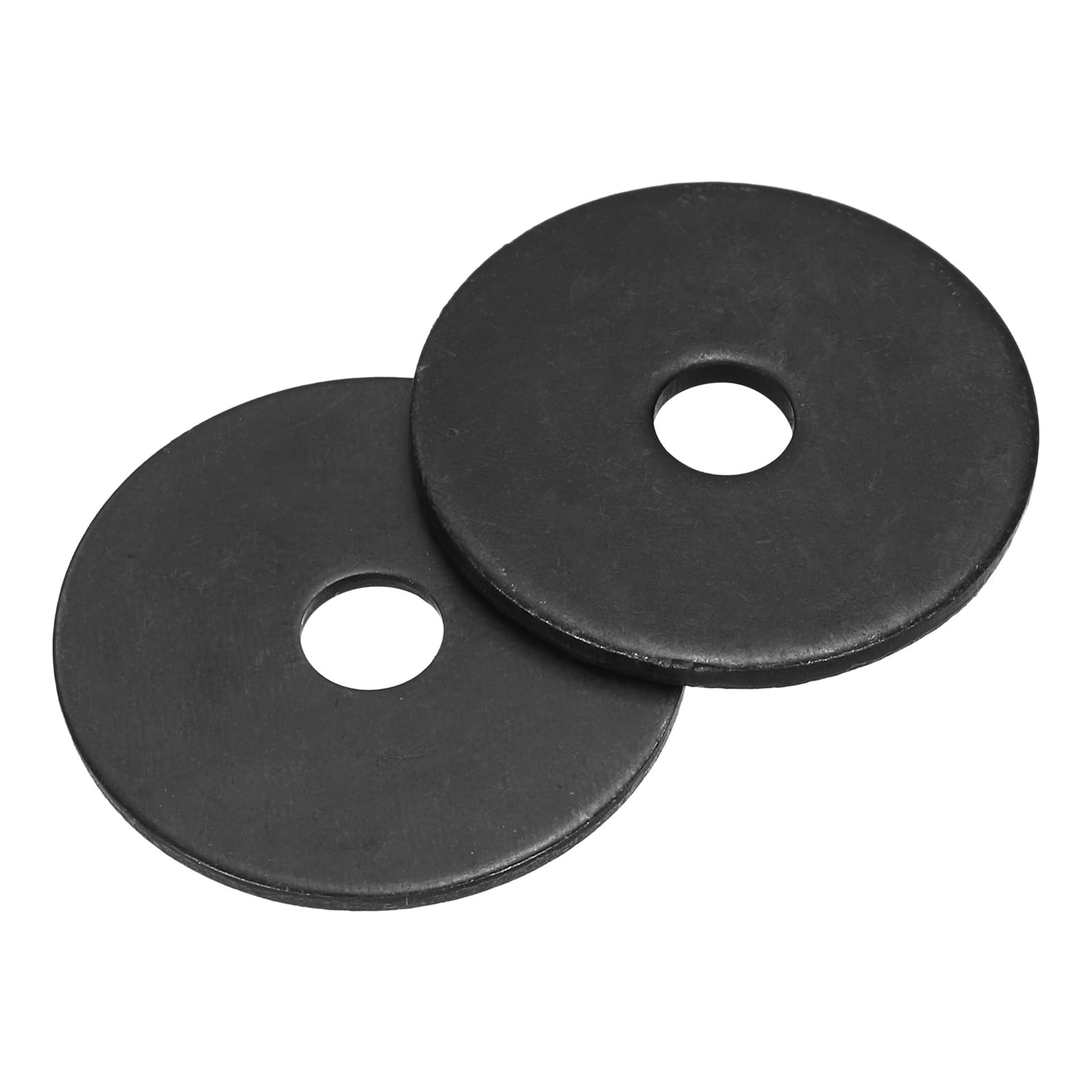 sourcing map 50 Pcs M5 Fender Washer, Carbon Steel Flat Washer 25mm OD, 1.5mm Thickness, Metal Gasket for Screws and Bolts, Black Oxide