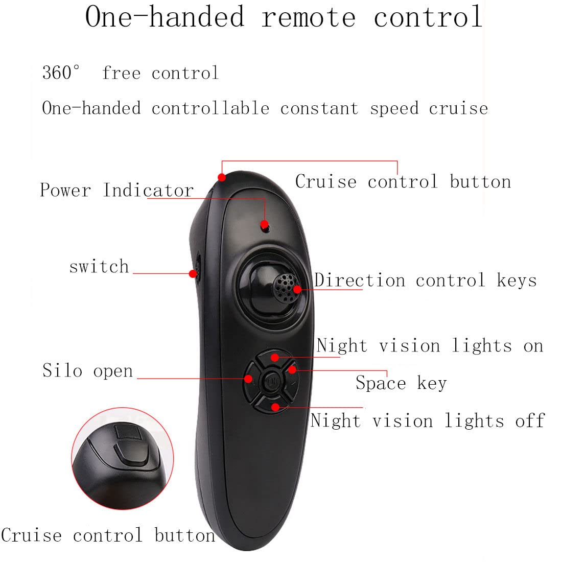 Barco de cebo con control remoto con alcance de 500 m, retorno automático y resistencia a las olas del viento para una pesca eficiente