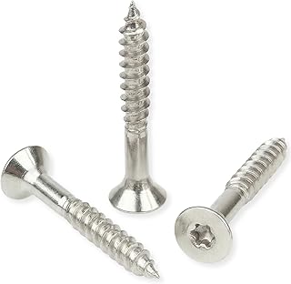 Vis à bois INOX A2 : 6 x 140 mm (filetage 70mm) | Tête fraisée empreinte TORX (TX) | Acier inoxydable A2 (V2A / AISI 304) | construction/aggloméré/terrasse/etc : LOT DE 100 Pcs - ProRaje