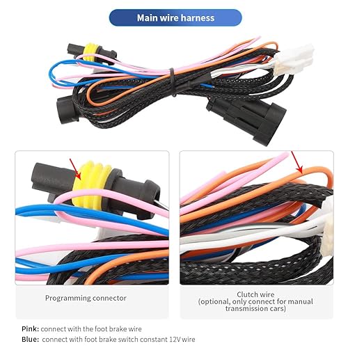 Miniatura 4 de EASYGUARD ECC001 Kit de sistema de control de crucero universal eléctrico limitador de control de velocidad para automóviles DC12V con acelerador