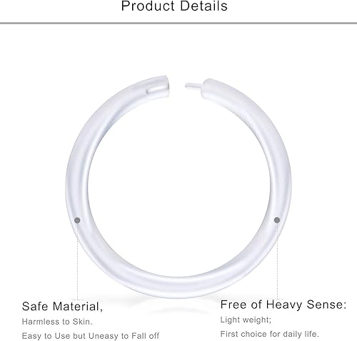 Miniatura 2 de Lcolyoli 18 anillos de segmento transparente de 0.45 oz (14 g), retenedor de piercing de plástico Bioflex transparente, tragus clicker, hélice,