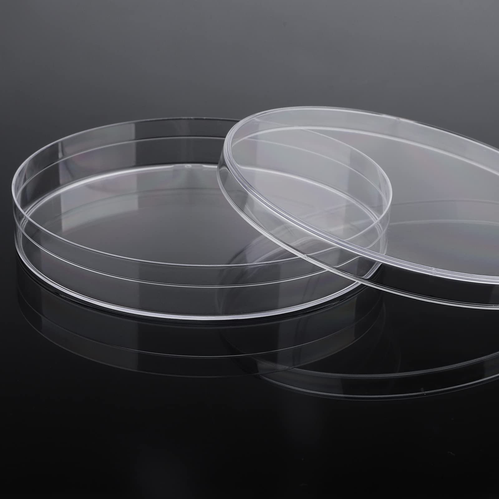 Paquete de 30 platos de plástico estéril Petri con tapa 90 mm de diámetro con 30 unidades de pipetas de transferencia de plástico cuentagotas de ojo de 3 ml para experimentos de laboratorio de ciencia