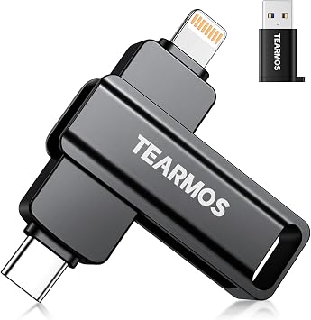 512GB Photo Stick for iPhone Flash Drive, Memory Stick Phone Storage for Photos and Videos Files Backup, Compatible with iPhone iPad Android PC, Plug & Play, No App Required Gray