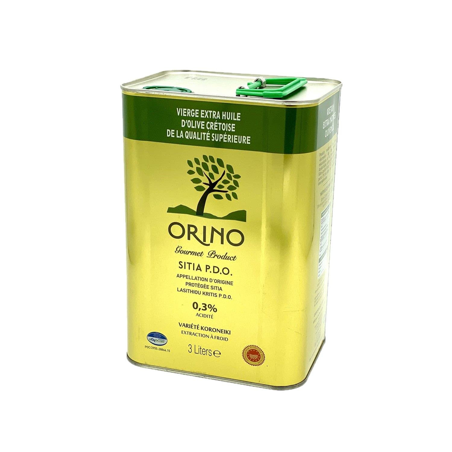 Oliwa z oliwek extra virgin z Krety AOP - Orino - kanister 3 litry