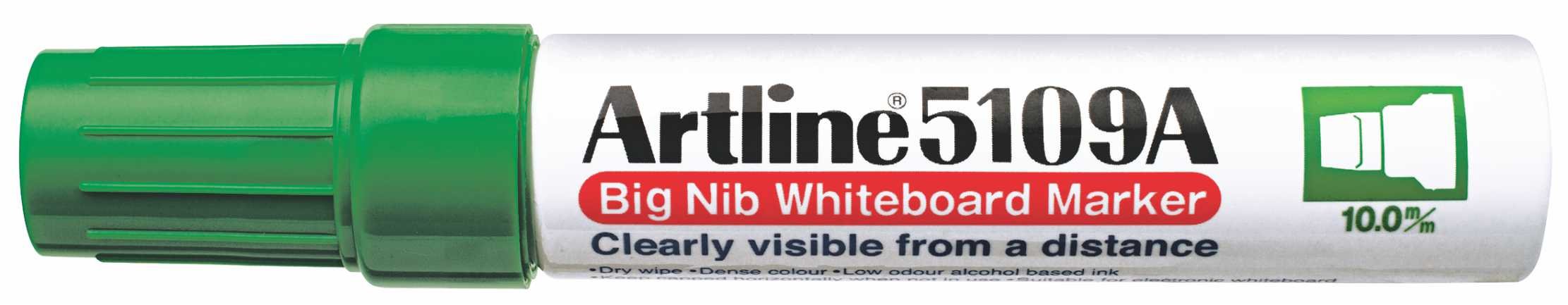 Artline EK-5109A Big Nib White Board Marker, Pack of 2 (Green)-image-19