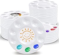 Vista 9 de Paleta de Bandejas de Pintura, 60 piezas Bandejas de Pintura para Niños, Paleta de Pintura de Plástico para Alumnos para Pintar, Manualidades DIY