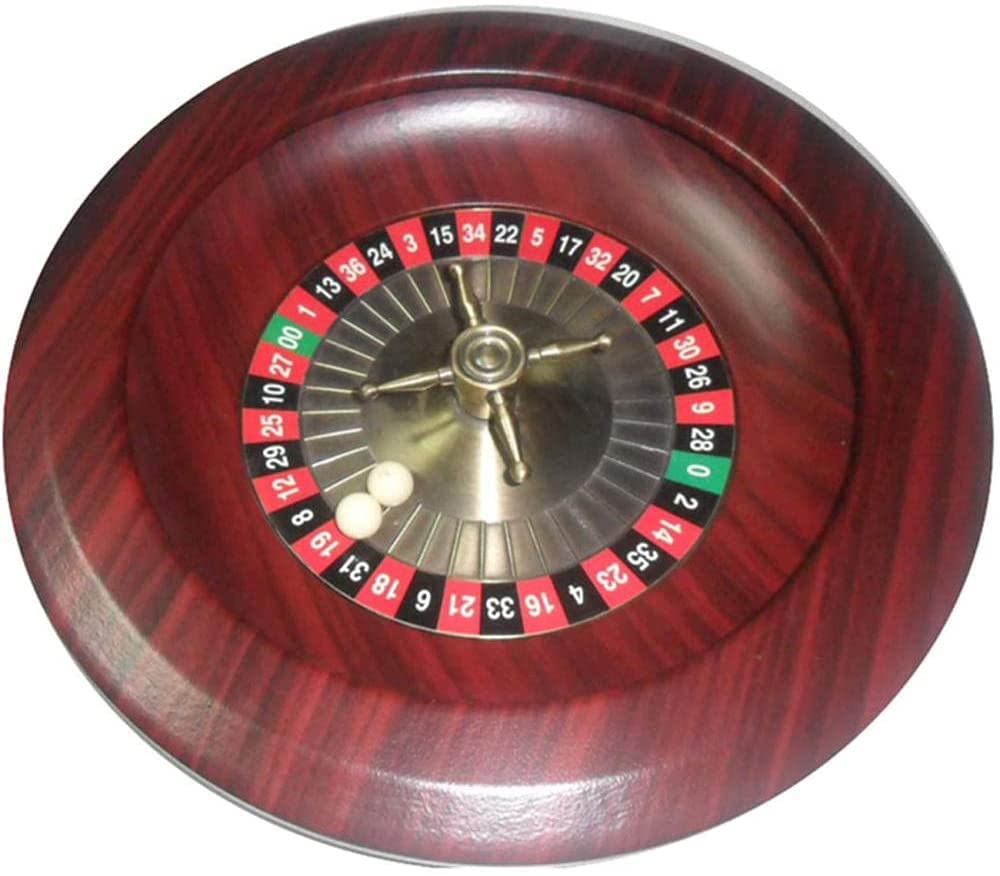 DKULMN Ruota della Roulette, Set di Ruote della Roulette in Legno da 12 Pollici Giradischi Giochi da Tavolo per Il Tempo Libero per Adulti Pratici, Serate di Gioco Essenziali