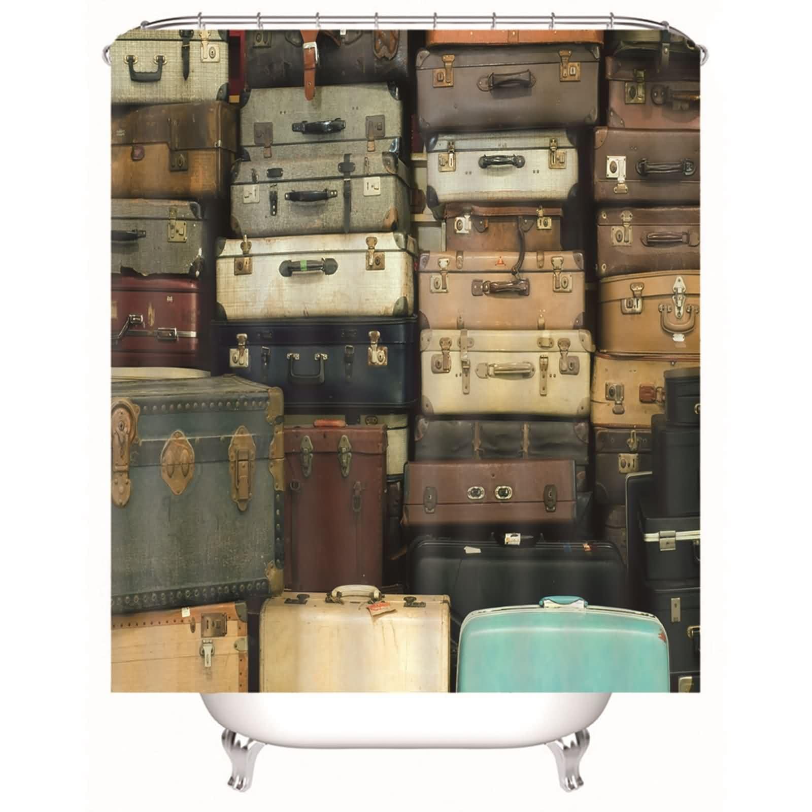 Rideau de douche manga Tronc en polyester imperméable 220x180cm