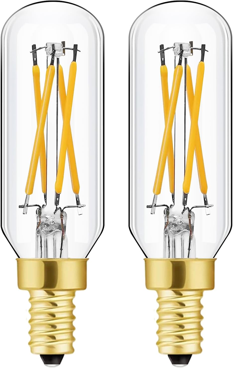 Leools Dimmable t6 led Bulb 40W Candelabra led 3000K Clear 400lm 4W e12 Edison Bulb Warm White 2Pack