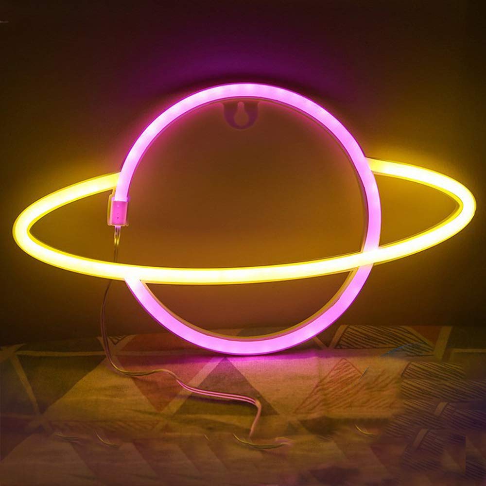 Ulalaza LED Neon Light Sign Moon Star Heart Night Light for Kids' Bedroom Wall Art Romantic Christmas Birthday Gift โ image 1
