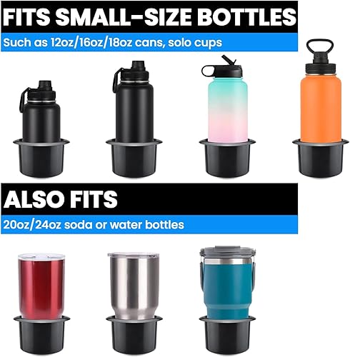 Miniatura 5 de SDTC Tech Portavasos negro para sofá, soporte universal de plástico empotrado para barcos de RV, coches, sofás y carritos de golf (2 piezas)