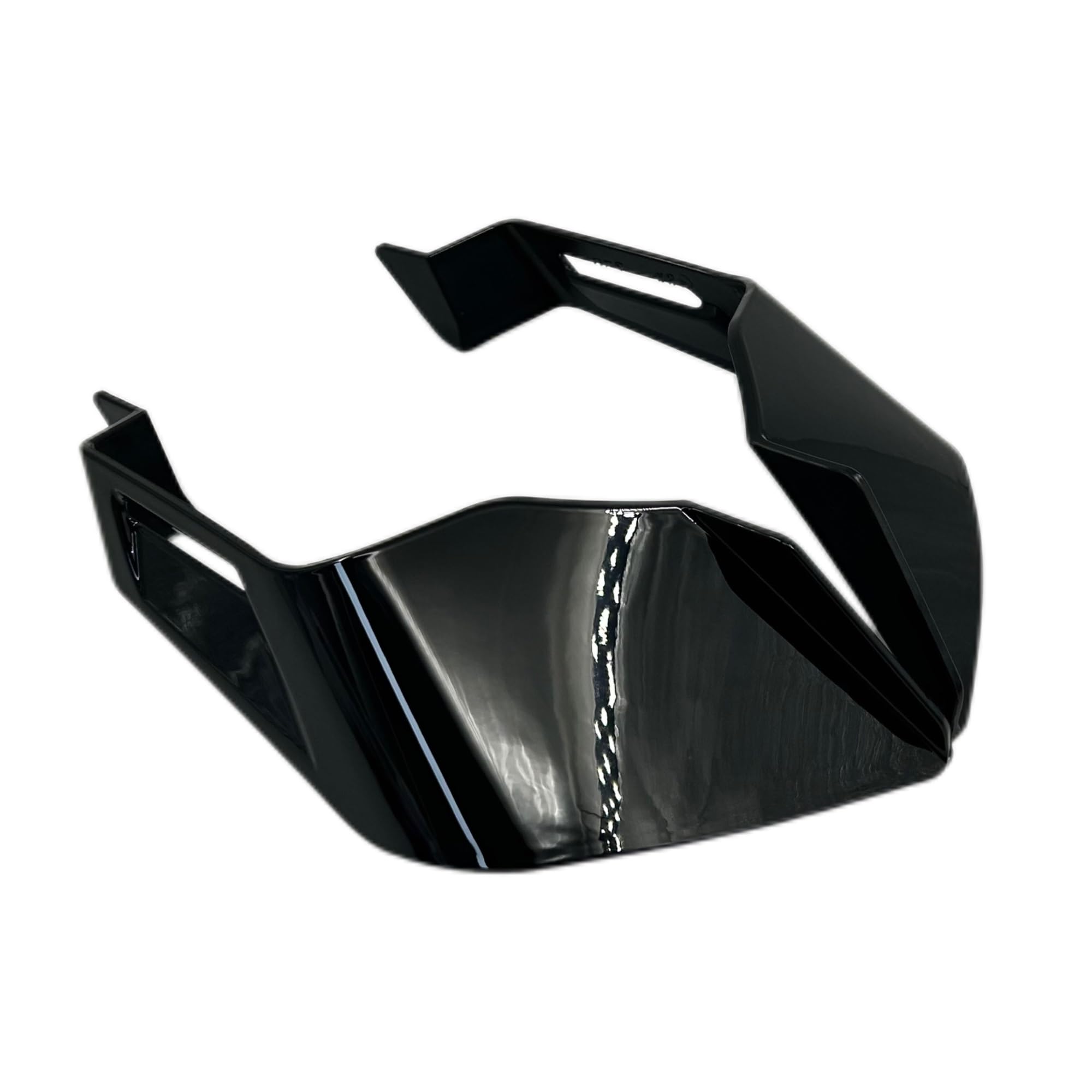 Alette Moto Moto kit aerodinamico universale kit di ali fisso carenatura Ali Moto(Bright black)