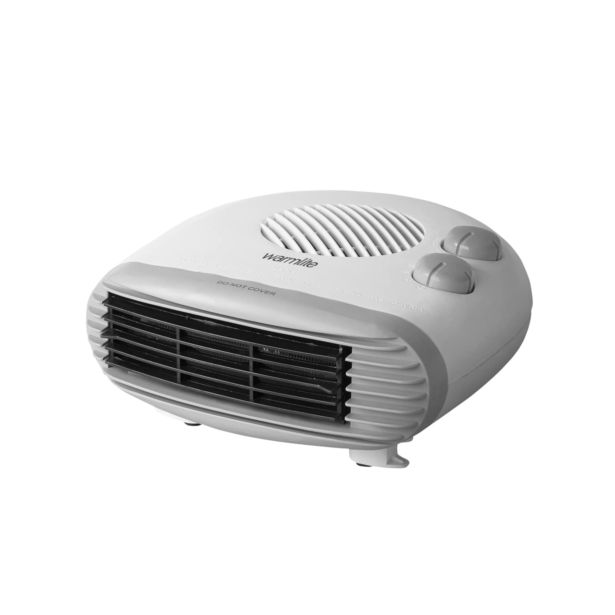WarmliteWL44004 Portable Flat Fan Heater with 2 Heat Settings and Overheat Protection, 2000W, White