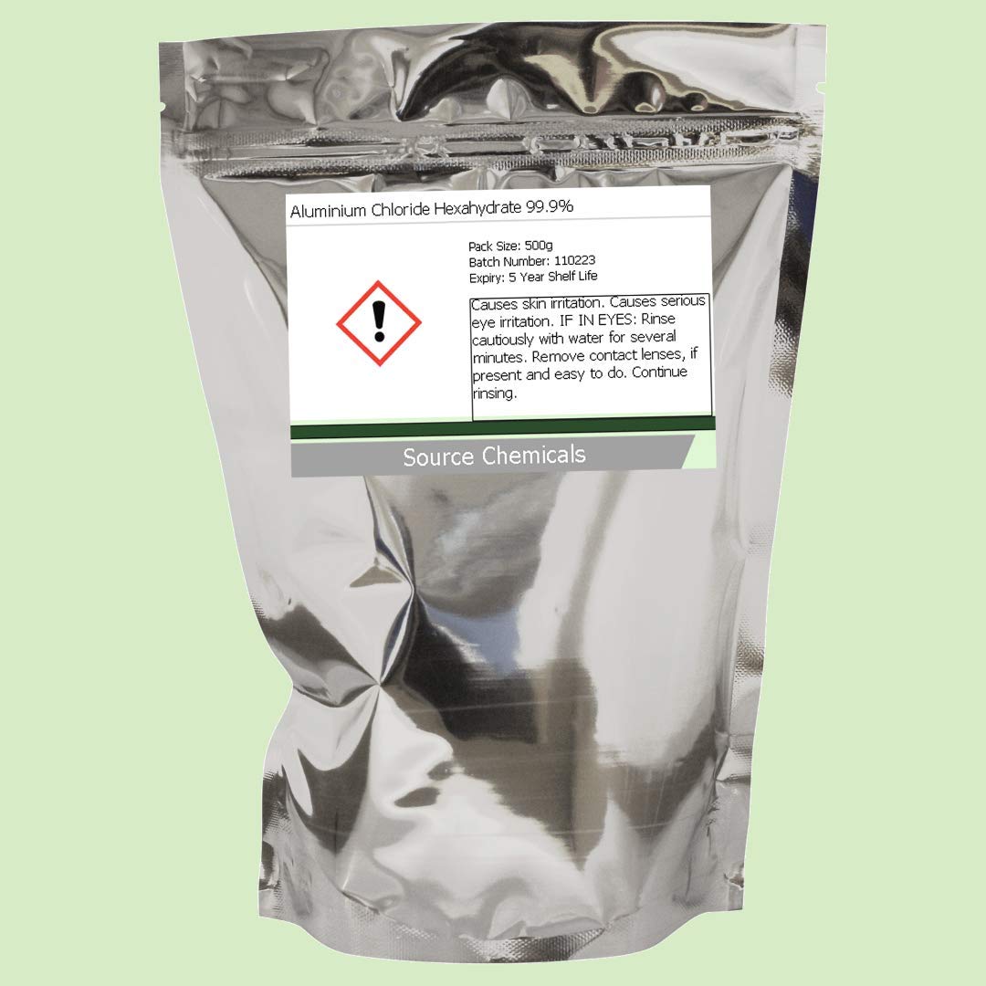 Aluminium Chloride Hexahydrate 99.9% ACS,Ph Eur,BP,USP 500g Including Delivery