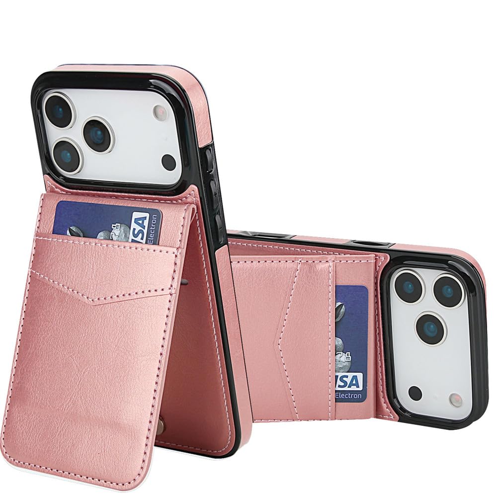 Étui en cuir iPhone 17 Pro Max rose idéal pour visionner vos vidéos - 7