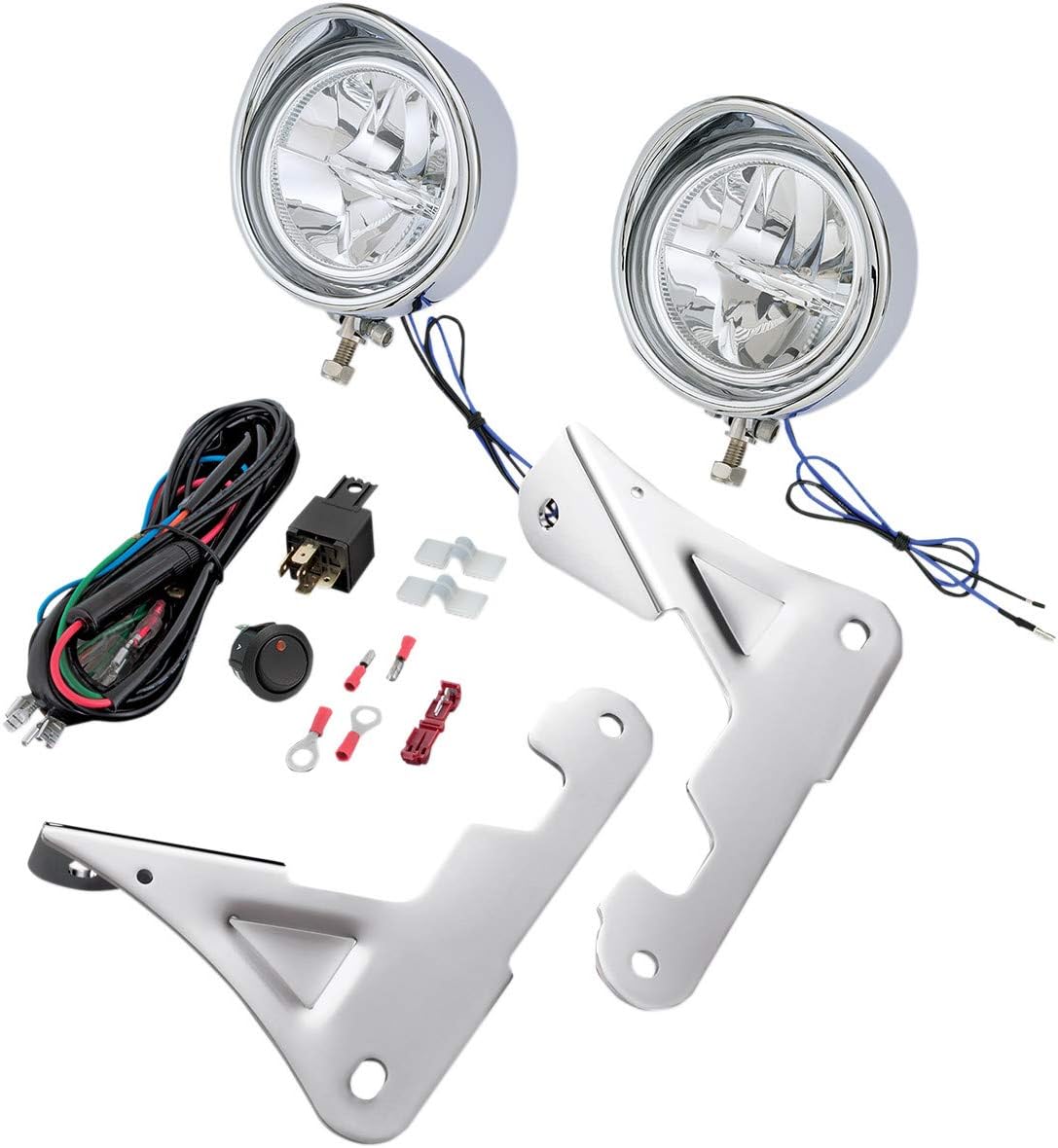 Show Chrome Accessories (91-315L Cree LED Motorcycle Driving Light Kit For Harley FLH