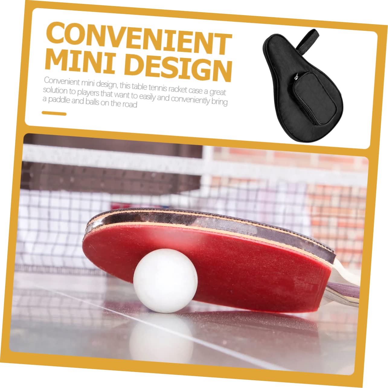 Toddmomy 3 per Racchette Pong Custodia Oxford per Racket e Palline Design Forma Zucca e Resistente per Allenamenti e Partite Tennis Tavolo