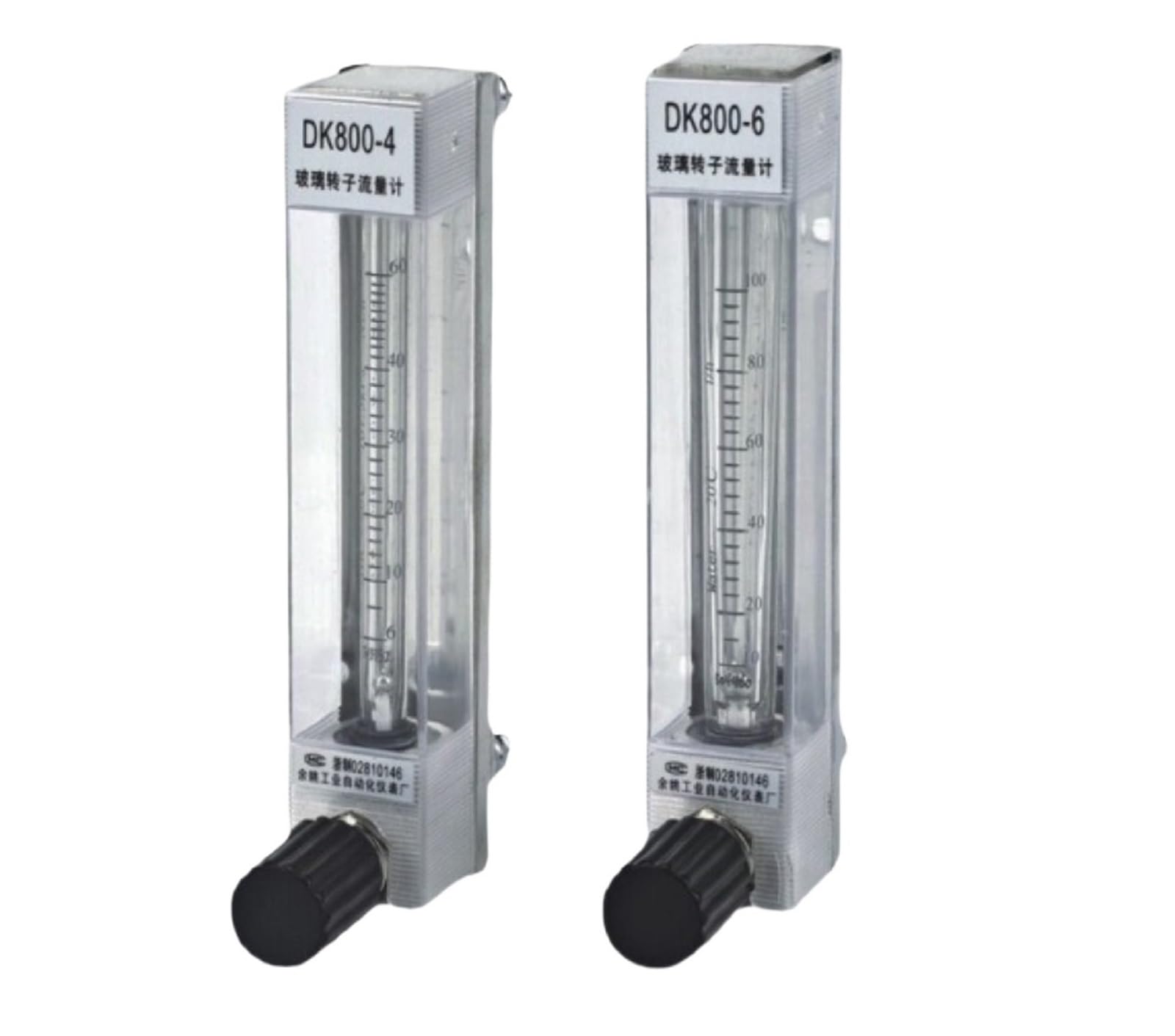 KSZHZYMGX 1pcs Glass Tube Rotameter Flow Meter DK800-6 Variable Area Gas Flowmeter(10-100L-H)